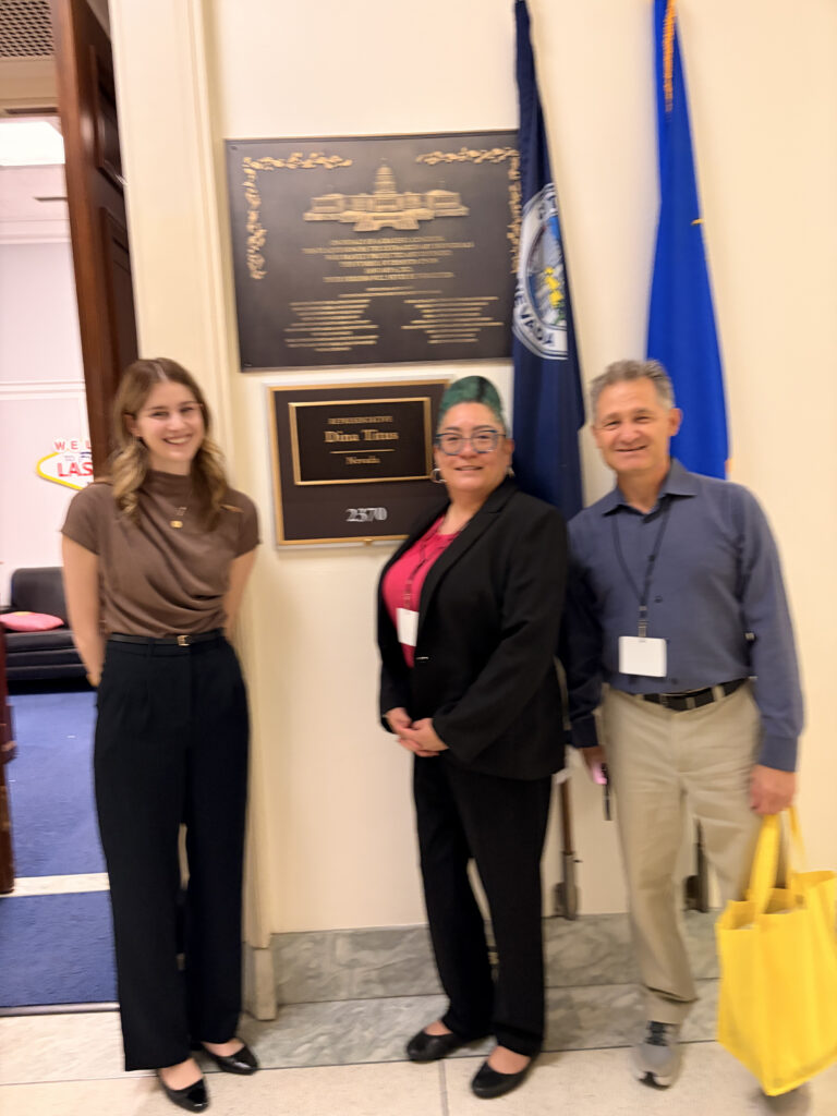 Devan Mullins and Blanca Morales each share their C. diff Story with legislators on PLF's Lobby Day.
